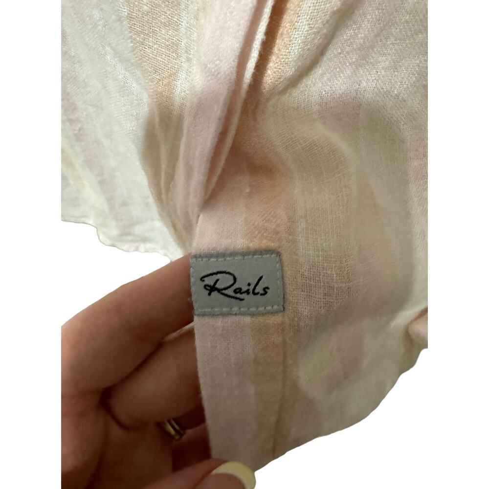 Rails Mara Just Peachy Button Down In Pink & Oran… - image 6